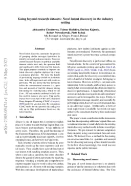Going beyond research datasets: Novel intent discovery in the industry
  setting