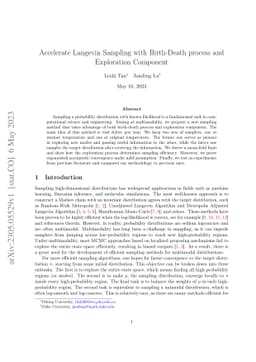 Accelerate Langevin Sampling with Birth-Death process and Exploration
  Component