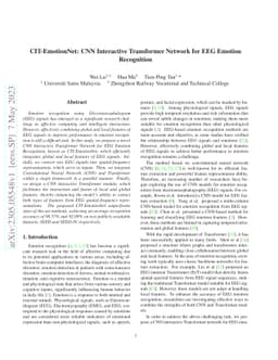 CIT-EmotionNet: CNN Interactive Transformer Network for EEG Emotion
  Recognition