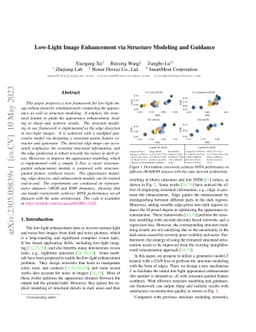 Low-Light Image Enhancement via Structure Modeling and Guidance