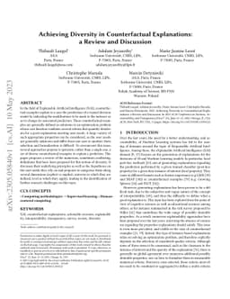 Achieving Diversity in Counterfactual Explanations: a Review and
  Discussion