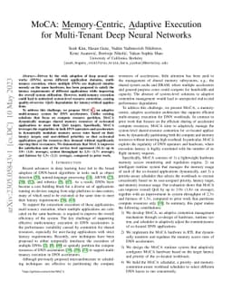 MoCA: Memory-Centric, Adaptive Execution for Multi-Tenant Deep Neural
  Networks