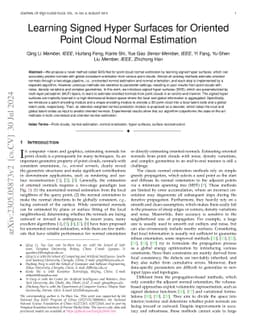 SHS-Net: Learning Signed Hyper Surfaces for Oriented Normal Estimation
  of Point Clouds
