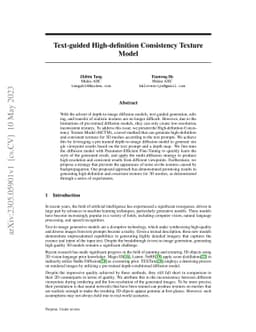 Text-guided High-definition Consistency Texture Model