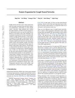 Feature Expansion for Graph Neural Networks