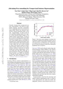 Alleviating Over-smoothing for Unsupervised Sentence Representation