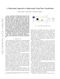 A Multi-modal Approach to Single-modal Visual Place Classification