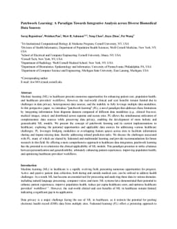 Patchwork Learning: A Paradigm Towards Integrative Analysis across
  Diverse Biomedical Data Sources