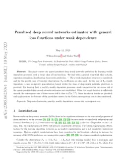 Penalized deep neural networks estimator with general loss functions
  under weak dependence