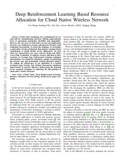 Deep Reinforcement Learning Based Resource Allocation for Cloud Native
  Wireless Network
