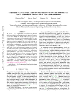 Embedded Feature Similarity Optimization with Specific Parameter
  Initialization for 2D/3D Medical Image Registration