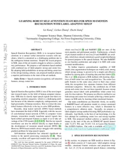 Learning Robust Self-attention Features for Speech Emotion Recognition
  with Label-adaptive Mixup
