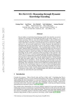 RECKONING: Reasoning through Dynamic Knowledge Encoding