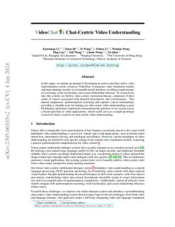 VideoChat: Chat-Centric Video Understanding