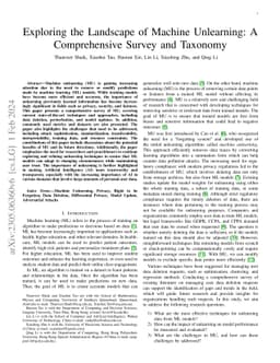 Exploring the Landscape of Machine Unlearning: A Comprehensive Survey
  and Taxonomy