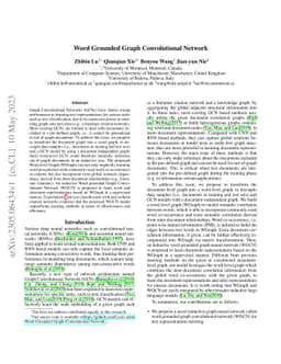 Word Grounded Graph Convolutional Network