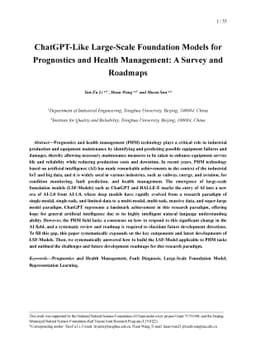 ChatGPT-Like Large-Scale Foundation Models for Prognostics and Health
  Management: A Survey and Roadmaps