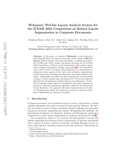 WeLayout: WeChat Layout Analysis System for the ICDAR 2023 Competition
  on Robust Layout Segmentation in Corporate Documents