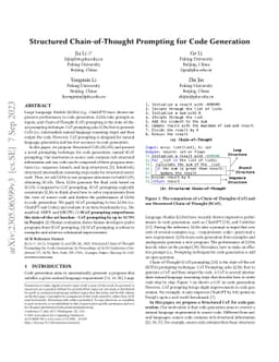 Structured Chain-of-Thought Prompting for Code Generation