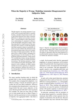 When the Majority is Wrong: Modeling Annotator Disagreement for
  Subjective Tasks