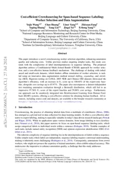 Cost-efficient Crowdsourcing for Span-based Sequence Labeling: Worker
  Selection and Data Augmentation