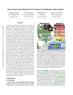 Deep Visual-Genetic Biometrics for Taxonomic Classification of Rare
  Species