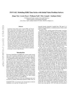 IVP-VAE: Modeling EHR Time Series with Initial Value Problem Solvers