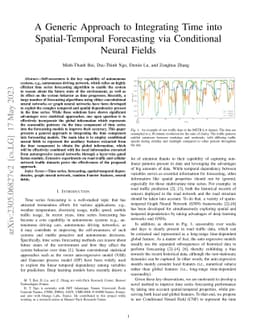 A Generic Approach to Integrating Time into Spatial-Temporal Forecasting
  via Conditional Neural Fields