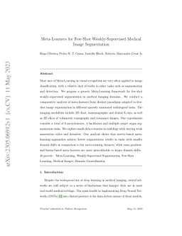 Meta-Learners for Few-Shot Weakly-Supervised Medical Image Segmentation