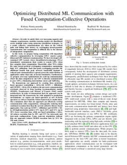 Optimizing Distributed ML Communication with Fused
  Computation-Collective Operations