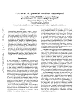 FastDiagP: An Algorithm for Parallelized Direct Diagnosis