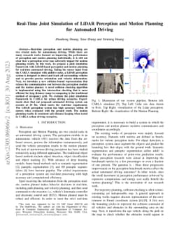 Real-Time Joint Simulation of LiDAR Perception and Motion Planning for
  Automated Driving