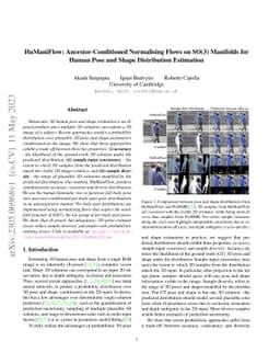 HuManiFlow: Ancestor-Conditioned Normalising Flows on SO(3) Manifolds
  for Human Pose and Shape Distribution Estimation