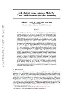Self-Chained Image-Language Model for Video Localization and Question
  Answering