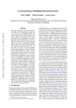 A General-Purpose Multilingual Document Encoder