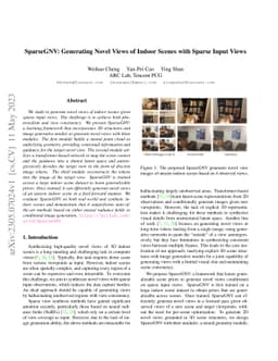 SparseGNV: Generating Novel Views of Indoor Scenes with Sparse Input
  Views