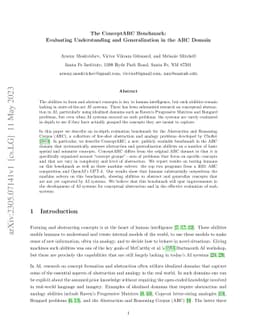 The ConceptARC Benchmark: Evaluating Understanding and Generalization in
  the ARC Domain