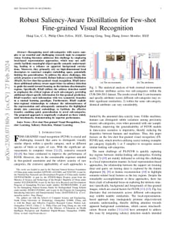 Robust Saliency-Aware Distillation for Few-shot Fine-grained Visual
  Recognition