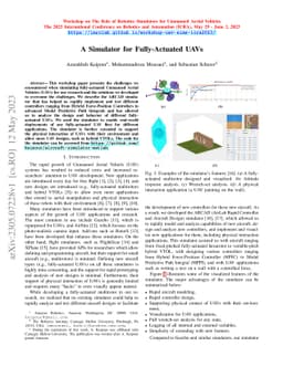 A Simulator for Fully-Actuated UAVs