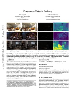 Progressive Material Caching