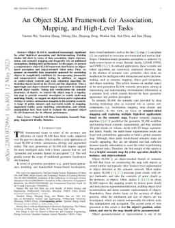 An Object SLAM Framework for Association, Mapping, and High-Level Tasks