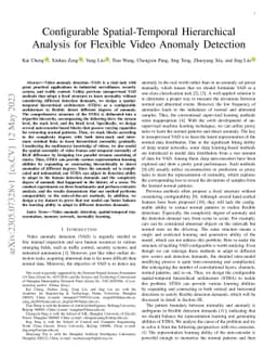 Configurable Spatial-Temporal Hierarchical Analysis for Flexible Video
  Anomaly Detection