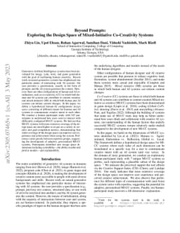 Beyond Prompts: Exploring the Design Space of Mixed-Initiative
  Co-Creativity Systems