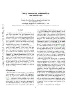 Gallery Sampling for Robust and Fast Face Identification