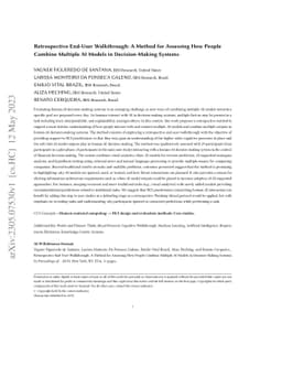 Retrospective End-User Walkthrough: A Method for Assessing How People
  Combine Multiple AI Models in Decision-Making Systems