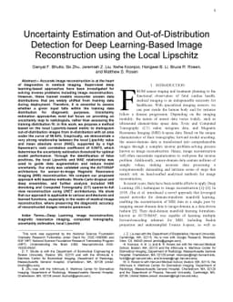 Uncertainty Estimation and Out-of-Distribution Detection for Deep
  Learning-Based Image Reconstruction using the Local Lipschitz