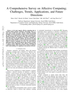 A Comprehensive Survey on Affective Computing; Challenges, Trends,
  Applications, and Future Directions