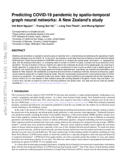 Predicting COVID-19 pandemic by spatio-temporal graph neural networks: A
  New Zealand's study