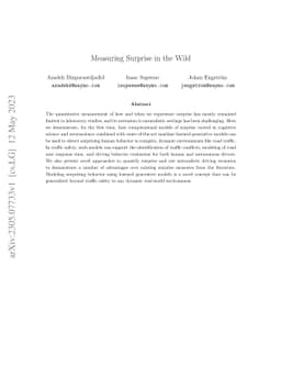Measuring Surprise in the Wild
