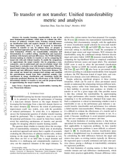 To transfer or not transfer: Unified transferability metric and analysis